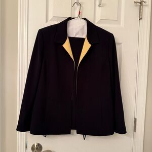 Black and yellow 3 piece Kasper suit